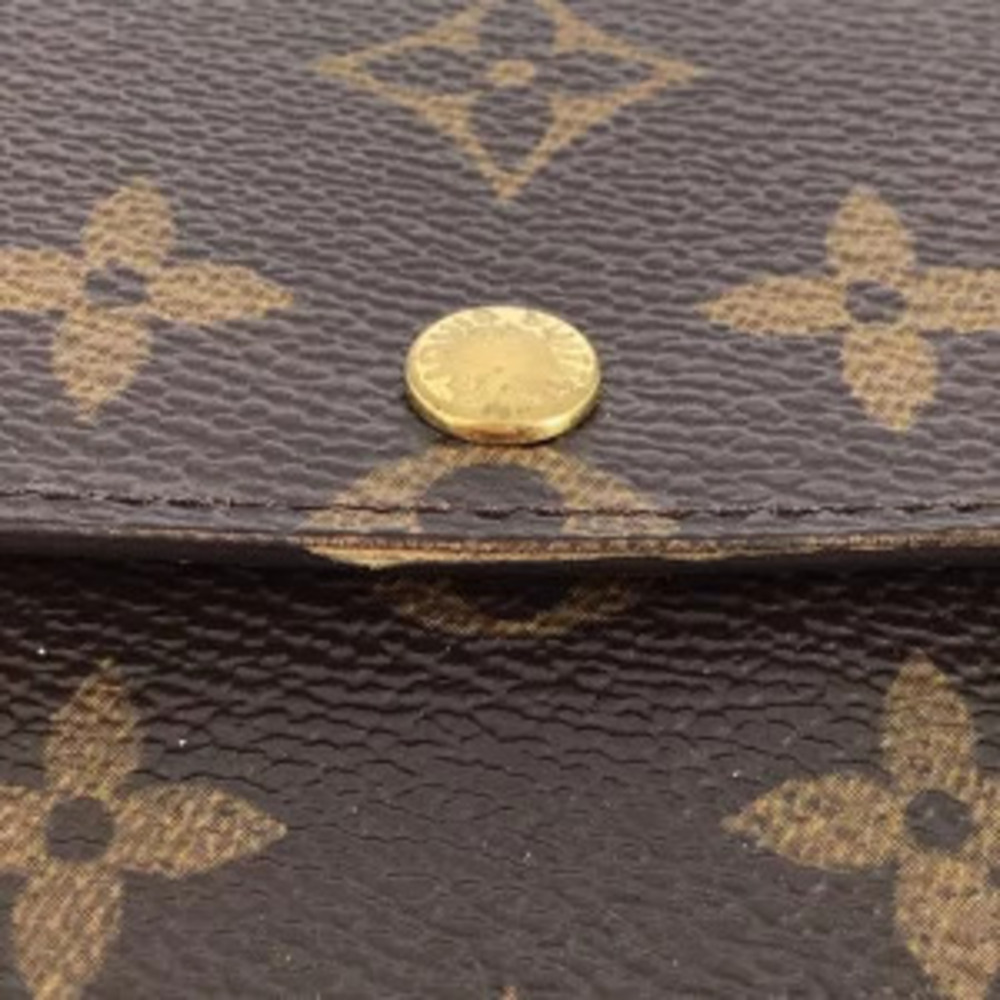 LOUIS VUITTON Monogram Portefeuille Sarah Long Wallet Brown